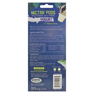 Show full view: Exotic Nutrition Nectar Pods Yogurt Flavor Sugar Glider Treats, 8 count slide 3 of 4