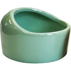 Exotic Nutrition No-Tip Ceramic Feed Station Green Small Pet Toy