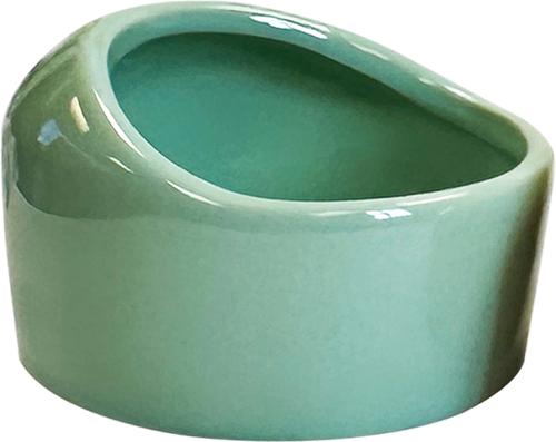 Show full view: Exotic Nutrition No-Tip Ceramic Feed Station Green Small Pet Toy slide 1 of 4
