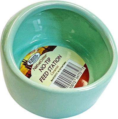 Show full view: Exotic Nutrition No-Tip Ceramic Feed Station Green Small Pet Toy slide 3 of 4