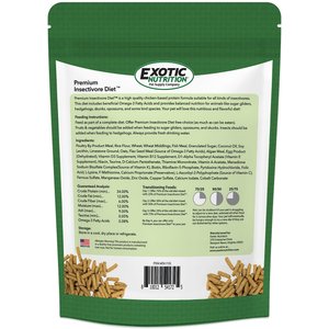 Exotic Nutrition Premium Insectivore Diet Sugar Glider & Hedgehog Food, 1.25-lb bag