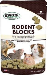 Exotic Nutrition Rodent Blocks Small Animal Food, 1-lb bag