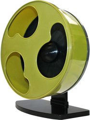 Exotic Nutrition Silent Runner Small Animal Exercise Wheel, Green, Wide