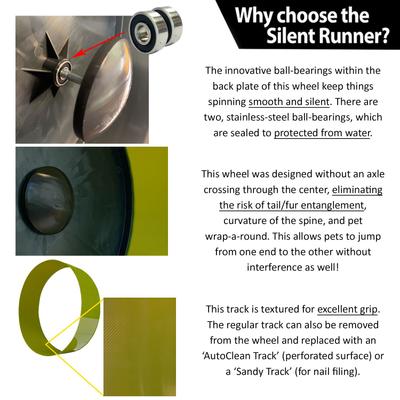 Show full view: Exotic Nutrition Silent Runner Small Animal Exercise Wheel, Green, Wide slide 2 of 9