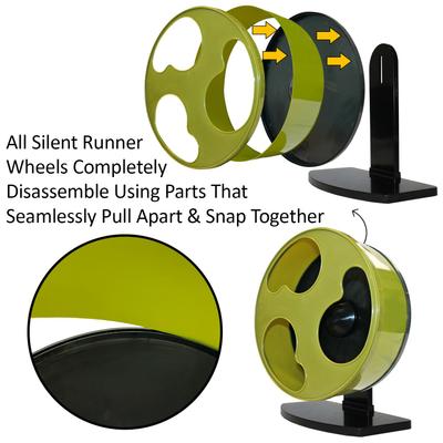 Show full view: Exotic Nutrition Silent Runner Small Animal Exercise Wheel, Green, Wide slide 5 of 9