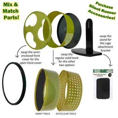 Show full view: Exotic Nutrition Silent Runner Small Animal Exercise Wheel, Green, Wide slide 6 of 9