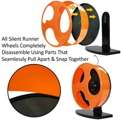 Show full view: Exotic Nutrition Silent Runner Small Animal Exercise Wheel, Orange, Regular slide 6 of 10