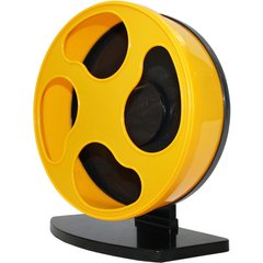Exotic Nutrition Silent Runner Small Animal Exercise Wheel, Yellow, Small
