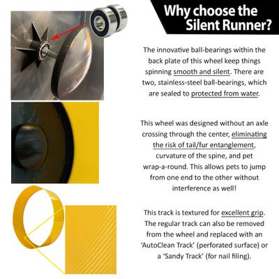 Show full view: Exotic Nutrition Silent Runner Small Animal Exercise Wheel, Yellow, Small slide 2 of 10