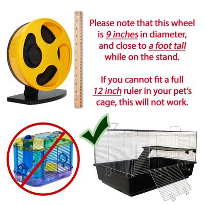Show full view: Exotic Nutrition Silent Runner Small Animal Exercise Wheel, Yellow, Small slide 5 of 10
