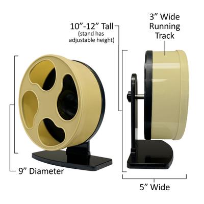 Show full view: Exotic Nutrition Silent Runner Wheel 9-in Small Pet Toy, Cream slide 4 of 9