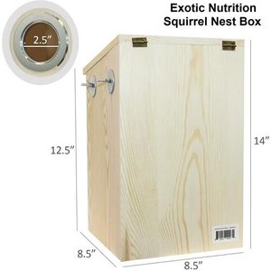 Exotic Nutrition Squirrel Nest Box Small Pet Hideout