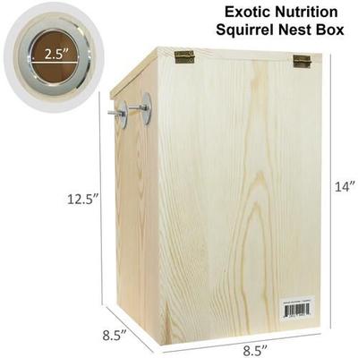 Show full view: Exotic Nutrition Squirrel Nest Box Small Pet Hideout slide 2 of 5