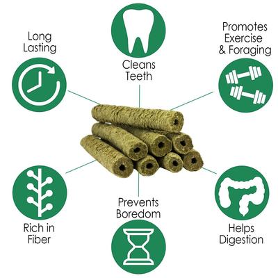 Show full view: Exotic Nutrition Timothy Puff Sticks Rabbit Treats, 9 count slide 4 of 9