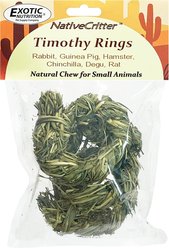 Exotic Nutrition Timothy Rings Small Pet Chew Toy