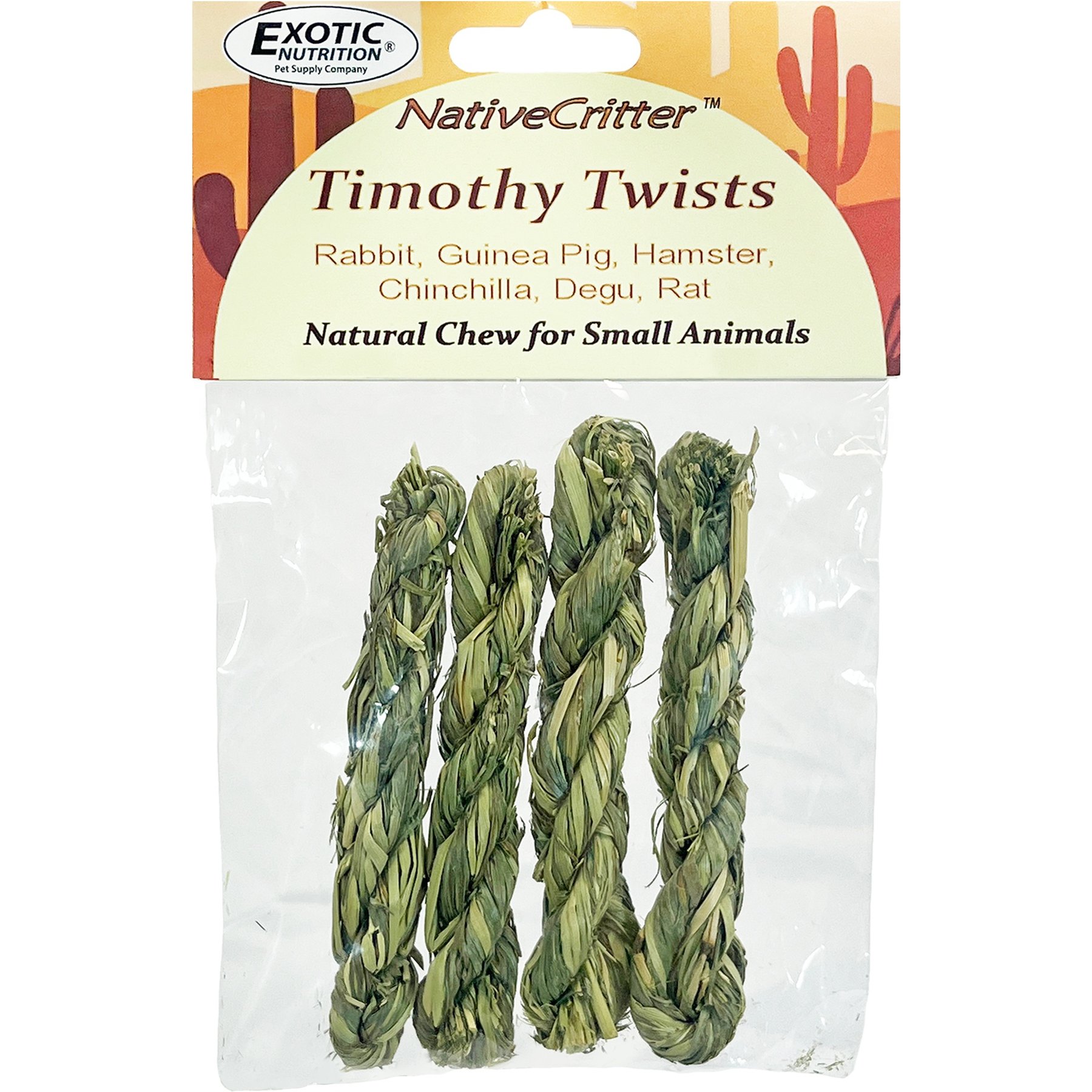Exotic Nutrition Timothy Twists Small Pet Chew Toy