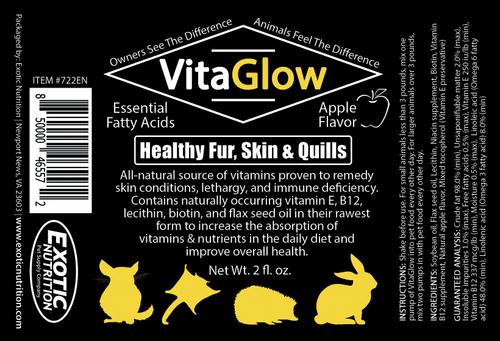 Show full view: Exotic Nutrition VitaGlow Small Pet Supplement, 2-fl oz bottle slide 4 of 5