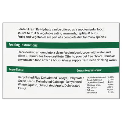 Show full view: Exotic Nutrition ZooPro Garden Fresh Re-Hydrate Small Pet Treats, 10-oz bag slide 7 of 7