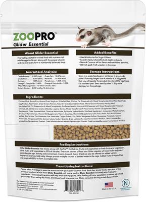 Show full view: Exotic Nutrition ZooPro Glider Essential Sugar Glider Food, 1.75-lb bag slide 2 of 5
