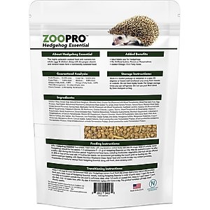 Exotic Nutrition ZooPro Hedgehog Essential Hedgehog Food, 1.75-lb bag
