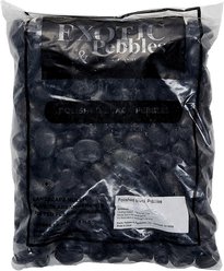 Exotic Pebbles Polished Black Reptile & Terrarium Pebbles, 20-lb bag