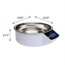 Eyenimal Intelligent Non-Skid Stainless Steel Dog & Cat Bowl, White, 2.2-cup slide 2 of 3