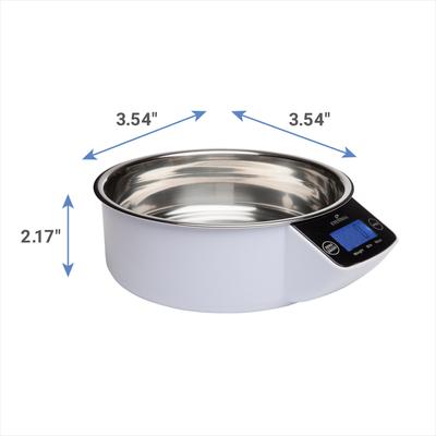 Show full view: Eyenimal Intelligent Non-Skid Stainless Steel Dog & Cat Bowl, White, 2.2-cup slide 2 of 3