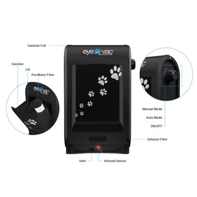 Show full view: EyeVac Touchless Vacuum, Black slide 2 of 3