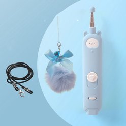 EYS Cat Teaser Wand with Laser, Flash & UV Lights Cat Toy, Blue