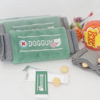 Show full view: EYS Chewing Gum Plush Hide & Seek Treats Game Dog Toy, Green slide 2 of 6