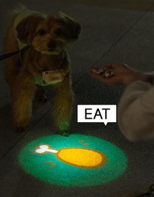 Show full view: EYS Drumstick & Bone Adjustable Projector Light Dog Collar Accessory slide 7 of 8