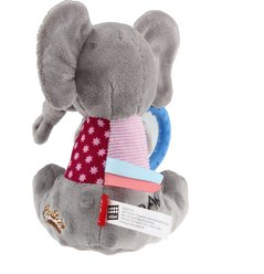 EYS GiGwi Friendz Elephant Squeaky & Crinkle Dog Plush Toy, Grey slide 2 of 5