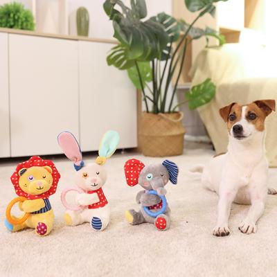 Show full view: EYS GiGwi Friendz Lion Squeaky & Crinkle Dog Plush Toy, Yellow slide 6 of 8