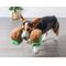 Show in main carousel: EYS Retractable Treat Dispensing Plush Dumbbell Interactive Dog Toy, Brown/Green  slide 2 of 6