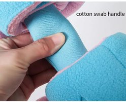 EYS Retractable Treat Dispensing Plush Dumbbell Interactive Dog Toy, Pink/Blue slide 2 of 4