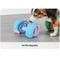 Show in main carousel: EYS Retractable Treat Dispensing Plush Dumbbell Interactive Dog Toy, Pink/Blue slide 4 of 6