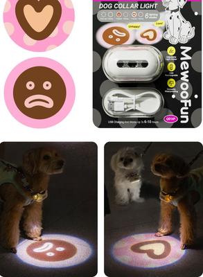 Show full view: EYS Sad Face Heart Adjustable Projector Light Dog Collar Accessory slide 1 of 6