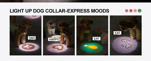 Show full view: EYS Sad Face Heart Adjustable Projector Light Dog Collar Accessory slide 6 of 6