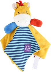 EYS Suppa Puppa Deer Squeaker & Crinkle Paper Dog Plush Toy, Yellow