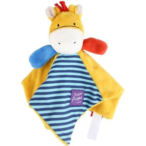 EYS Suppa Puppa Deer Squeaker & Crinkle Paper Dog Plush Toy, Yellow