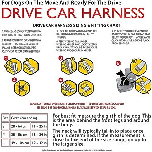 EzyDog Drive Dog Car Harness, Large