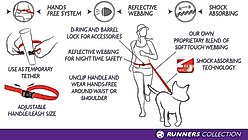 EzyDog Road Runner Dog Leash, Red slide 2 of 3