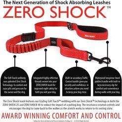 EzyDog Zero Shock Absorbing Dog Leash, Orange, 48-in slide 2 of 4
