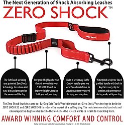 EzyDog Zero Shock Absorbing Dog Leash, Red, 48-in slide 2 of 4