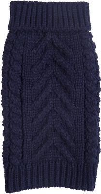 Show full view: Fab Dog Super Chunky Turtleneck Dog Sweater, Navy, 10" slide 4 of 8