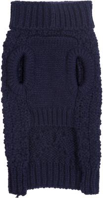 Show full view: Fab Dog Super Chunky Turtleneck Dog Sweater, Navy, 10" slide 5 of 8