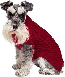 Fab Dog Super Chunky Turtleneck Dog Sweater, Red, 10"