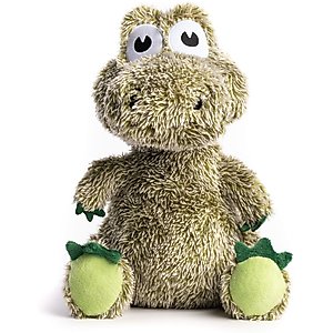 fabdog Alligator Fluffy Tough Squeaky Plush Dog Toy, Green, Small