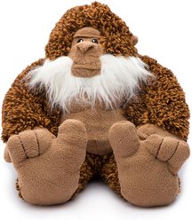 fabdog Big Foot Fluffy Tough Squeaky Plush Dog Toy, Brown, Large