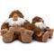 Show in main carousel: fabdog Big Foot Fluffy Tough Squeaky Plush Dog Toy, Brown, Small slide 3 of 5
